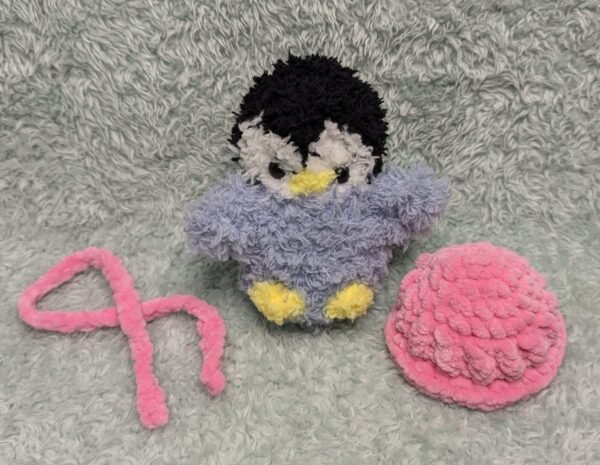 fluffy pink penguin