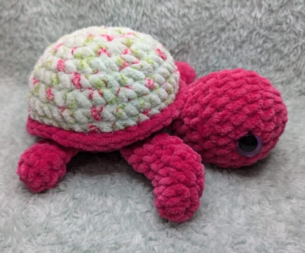 pink green turtle